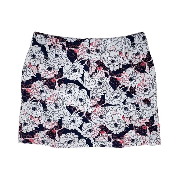 Sport Haley Skort Skirt Size 8 Blue Pink Floral Mini Golf Tennis Athleisure - Picture 2 of 8